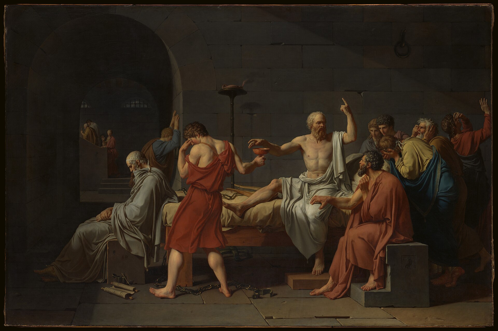 La morte di Socrate, dipinto di Jacques-Louis David